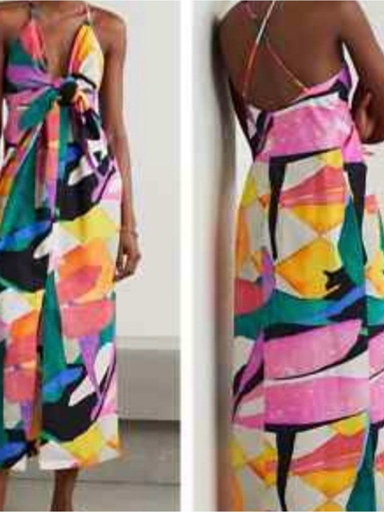 Mara Hoffman Dresses & Skirts - Mara Hoffman Lolita knotted printed organic cotton dress
